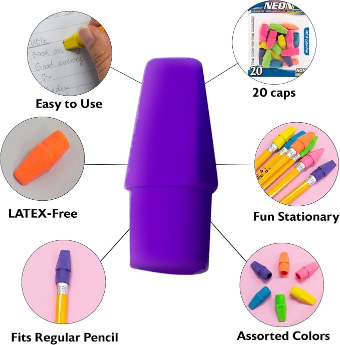 BAZIC Eraser Sets, 18 Per Pack