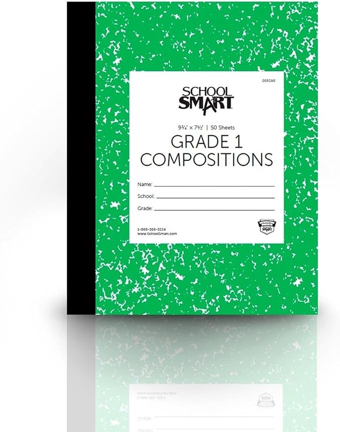 School Smart - 85298 Skip-A-Line Composition Book - Grade 1 - 9 3/4 x 7 3/4 - Green - 50 Sheets - 100 Pages