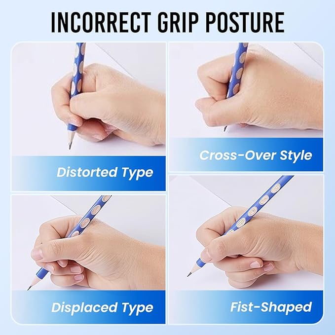 Kindergarten Pencil Grip - Silicone Ergonomic Writing Correction Tool, Training Pencil Holder for Hand Control, Early Learning Aid, School Necessities for Preschooler Toddler, Children Adults