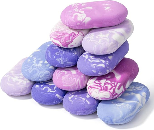 Mr. Pen- Marble Pencil Erasers, 12 Pack, 1" x 2", Soft Rubber Marble Pencil Erasers for School, Office, Art Sketching, Homework, Exams, Clean Smudge-Free Correction