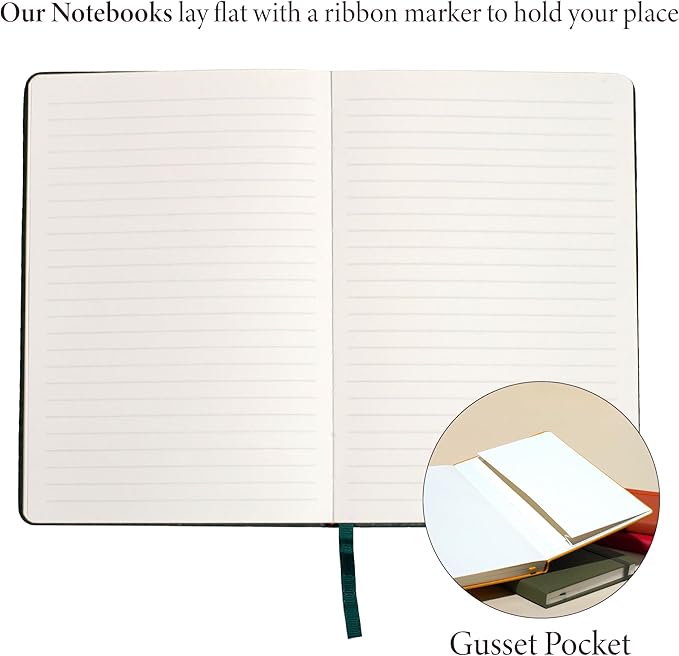 ANECDOTE. Lined Journal Notebook, 192 Pages, A5 size: 8.3" x 5.4", Thick 100 GSM Paper, Ruled, Hardcover. Journal for Women and Men, Perfect Notebook for School, Work and Travel (Olive Green)