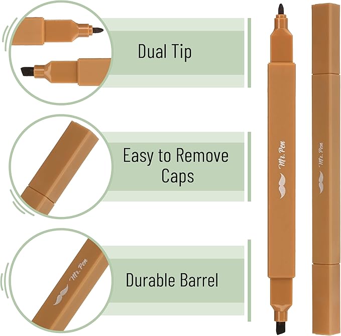 Mr. Pen- Dual Tip Aesthetic Highlighters, 8 pcs, Chisel & Fine Tip, Cute Highlighters Assorted Colors for Journaling, Highlighting, Underlining, Fast Dry, Back to School Supplies