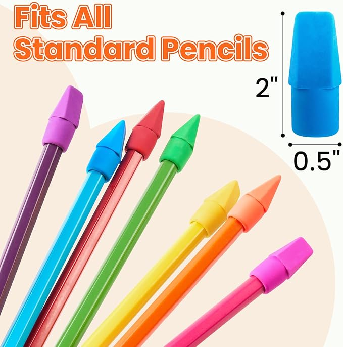 60 Pack Erasers for Kids, Sooez Pencil Top Erasers, Eraser Caps, Cap Toppers Small Cute Drawing Erasers, Classroom Must Have for Teacher & Student, Back to School Supplies