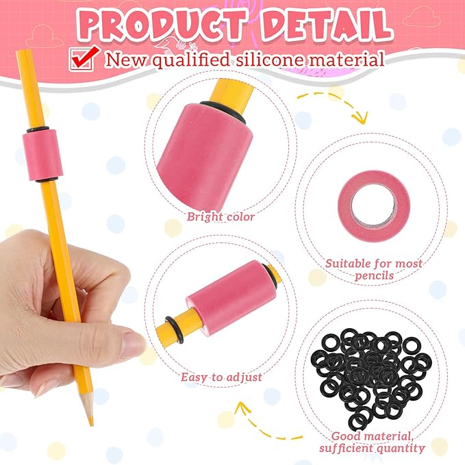 20 Pcs Pencil Weights Handwriting Aid 0.7/0.5/0.35/0.2 oz Adjustable Weights for Kid, or Special Need Improve Penmanship for Autism, Quivers, or Fine Motor Skill Disability (Fresh Color)