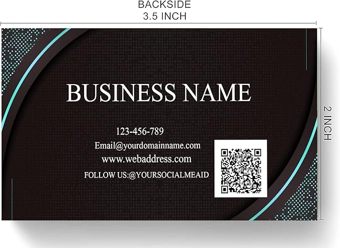 Design Business Cards 500 Full-color Printing, Customized Premium Business Cards Add Pictures 2"x3.5" Inches, No Additional Cost