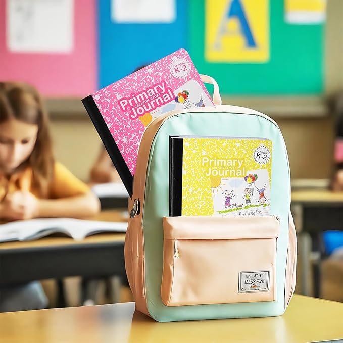 Primary Composition Notebook K-2, Primary Journal Grades K 2, Preschool, 1st Grade, Kindergarten Notebooks, Primary Ruled - 9.75 x 7.50 - Sturdy Covers - 100 Sheets - Assorted Colors (Bulk - 48 Pack)