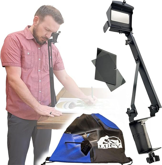 LUCY pro Drawing Tool with Photo Enlarger & Bag by Draw LUCY | Camera Lucida Photo Enlarging Accessory for Painting | LUCY Drawing Projector for Artists | Artistic Aid - Drawing Tool for Artists