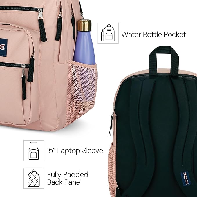 JanSport Laptop Backpack - Computer Bag with 2 Compartments, Ergonomic Shoulder Straps, 15” Laptop Sleeve, Haul Handle - Bad Bows