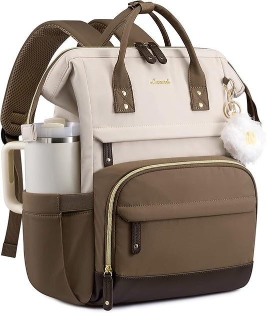 LOVEVOOK Laptop Backpack for Women, 15.6 Inch Work Business Backpacks Purse With Large Capacity, Waterproof Nurse Bag College Bookbag for School, Waterproof Casual Daypack for Travel