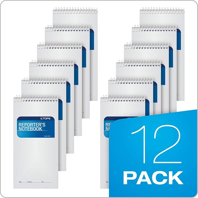 Tops Gregg Ruled Reporter's Notebook (TOPS) 12 Pack