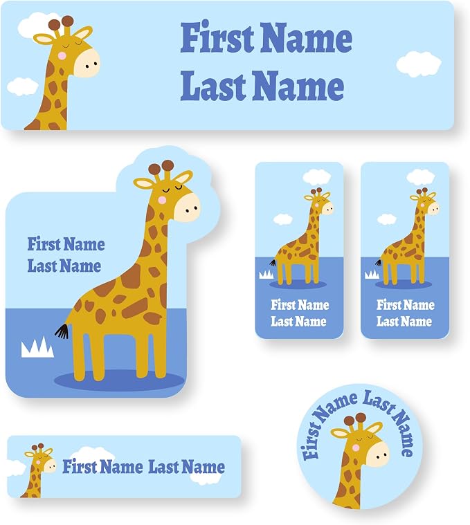 Personalized Daycare Name Labels for Kids (71 Labels) - Custom Durable Waterproof Name Stickers for Clothing Tags, Water Bottles, Lunch Boxes, and School Supplies - Dishwasher, Washer