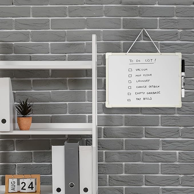 Small White Board 9X12, Small Dry Erase Board Magnetic with Marker, 2 Pack Whiteboard Dry Erase Double Sided MIni Whiteboard, Lapboard Ideal for Homeschool, Office, Classroom White Boards for Kids