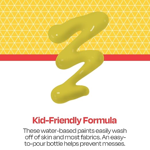 School Smart Washable Finger Paint, Yellow, 1 Quart Bottle