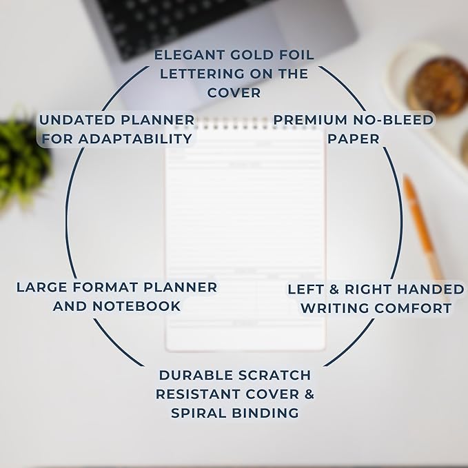 | Meeting Notebook for Work | 8.25" x 11.75" | Project Planner | Simple Design | Multiple Layouts | Office and Business Planner (Pink, Meeting Planner - Portrait)