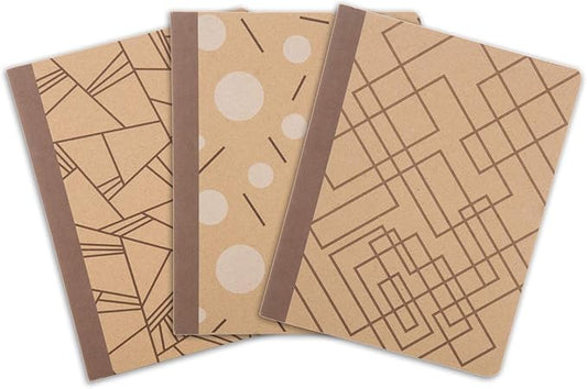 Mintra 100% Recycled Notebooks (Comp Book (7.5in x 9.75in), Design Set 3pk)