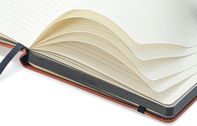 EVERLINEA 5.6” x 8.3” Embossed Fox A5 Hardcover Notebook, 240 Lined Pages, Rust Orange