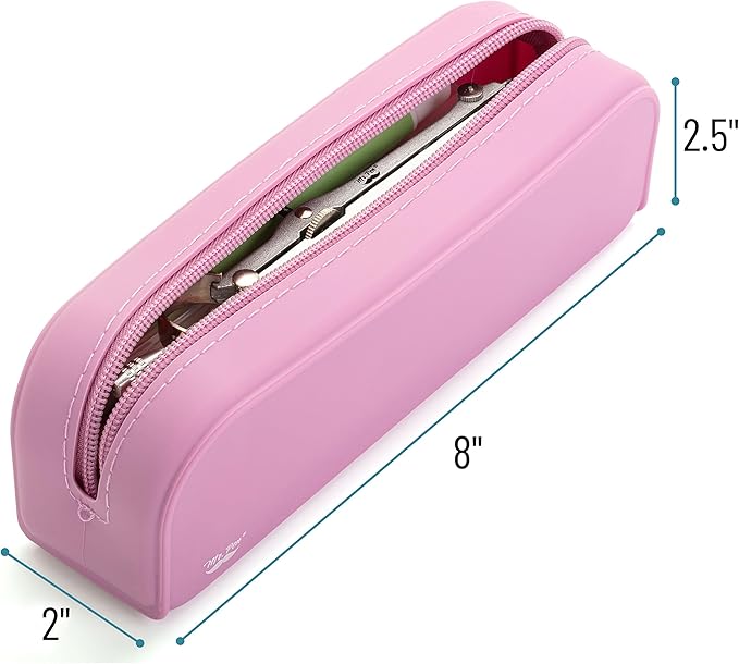 Mr. Pen- Silicone Pencil Case, Aesthetic Pencil Bag for Women, Makeup Pouch, Multifunctional Pouch for Stationery, Cosmetics and Electrical Goods Storage