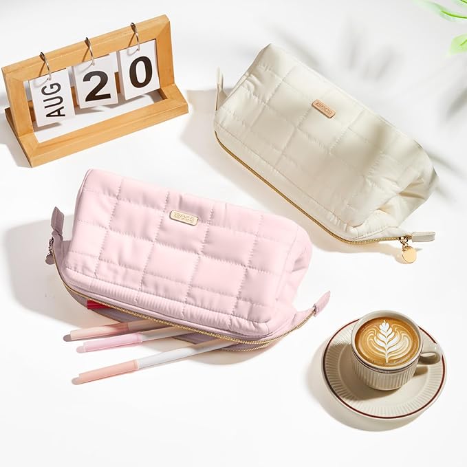 Sooez Large Pencil Case Pouch, Soft Pencil Bag with Zipper, Pen Bag Wide Opening, School Supplies Cute Pencil Case for Girls Boy Men Women, Green