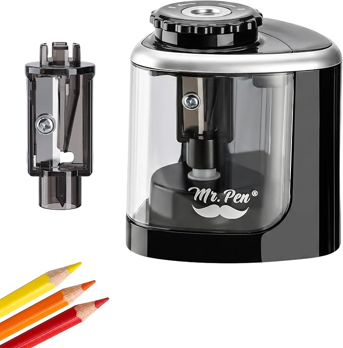 Mr. Pen- Electric Pencil Sharpener, Battery Operated with Spare Blade