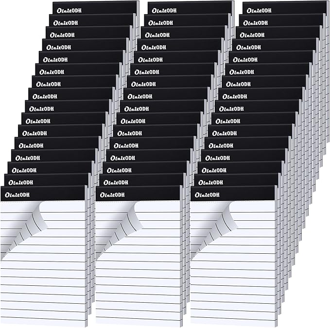 Oleitodh 3x5 Notepads – 48 Pack White Memo Pads Small Writing Pads with Perforated Lined Pages, Mini Note Pads 30 Sheets per Lined Note Pads 3x5, Pocket Notepads for Office School Home Supplies
