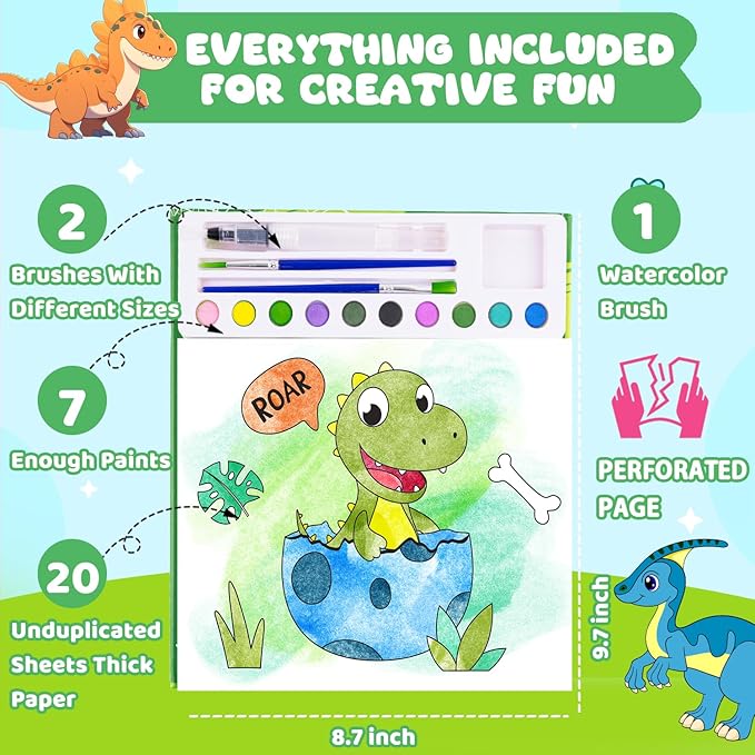 AGGKKY Paint with Water Coloring Books for Kids Toddlers Mess Free Watercolor Painting Sets Arts and Crafts for Kids 3+ Travel Activities Birthday Stocking Stuffers Toy Gift