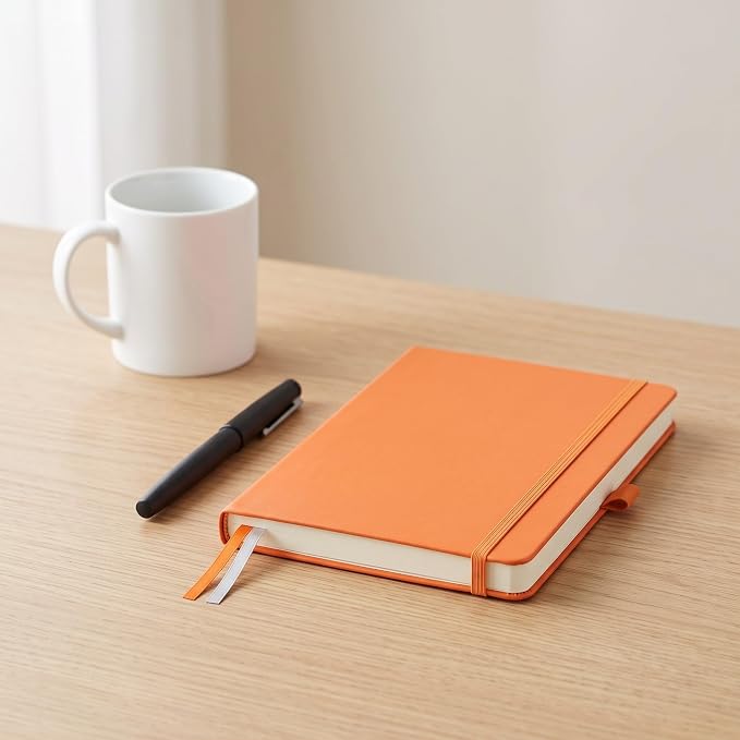 AHGXG Lined Journal Notebook, 160 Numbered Pages, A5 Size (5.7'' x 8.3'')