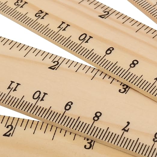 KEILEOHO 288 Pack 6 Inch Wooden Rulers, 15cm Wooden Straight Ruler, 2 Scale Pine Wood Ruler Bulk for Home Office Measuring Tool Engineering, Crafting, Drawing