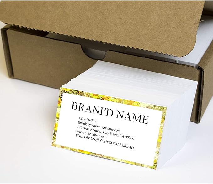 Simple Custom Premium Business Cards 500 pcs- Two Side Design, Custom Premium Business Cards 200 Full color Business Cards can Add You need to Customize 3.5" X 2"