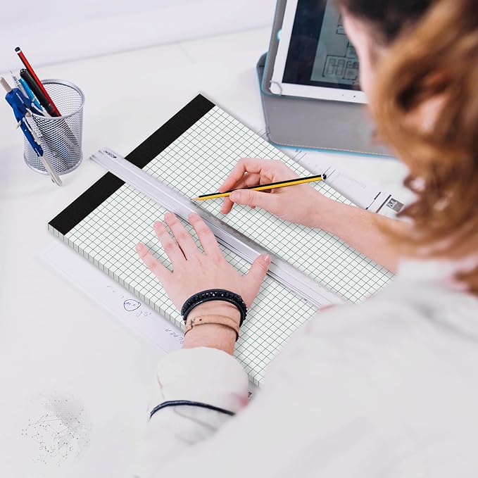 3 Pack Graph Paper Pad 8.5 x 11 Quad Ruled Graph Pads 4x4, White Grid Paper Pad Letter Size 8.5 x 11-Inch, Micro-Perforated Graph Paper Notebook Square Math Paper Writing Pads for Office School