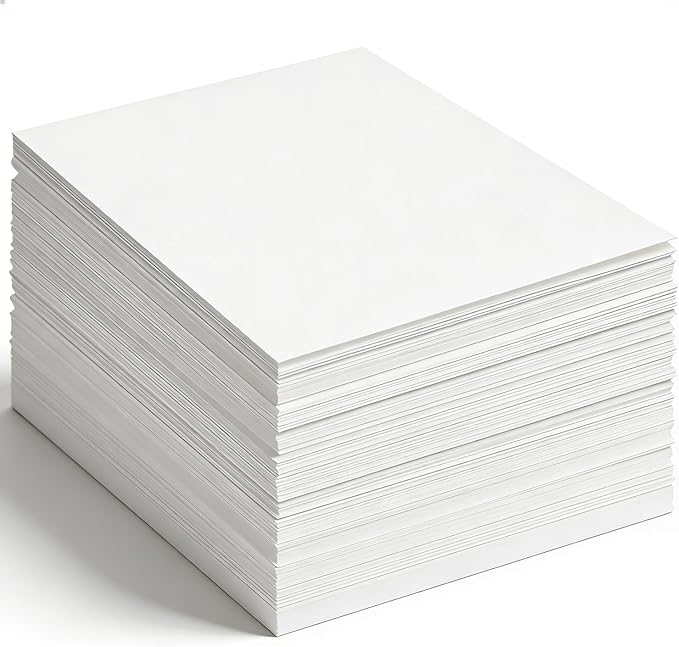 500 Sheets White Construction Paper for Art Craft Drawing 12"x 17", 80gsm Craft Paper Medium Weight for Arts Party Decoration