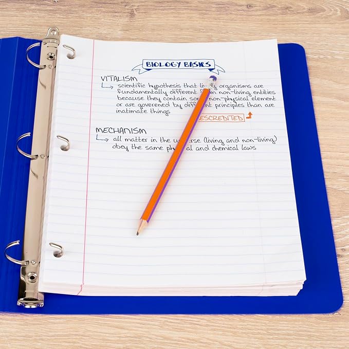 Mead Loose Leaf Paper,Wide Ruled Filler Notebook Paper,8" x 10-1/2",400 Sheets,Fits 3-Ring Binder (150036-ECM),(Pack of 4)