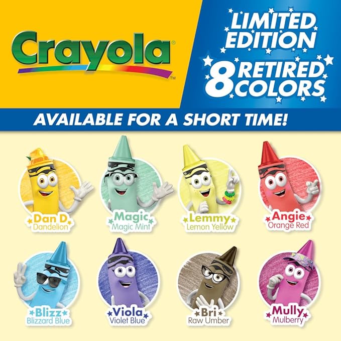 Crayola Coloring Set with Limited Edition Yellow Art Case, Limited Edition Crayons, 50+ Pieces, Gifts for Kids