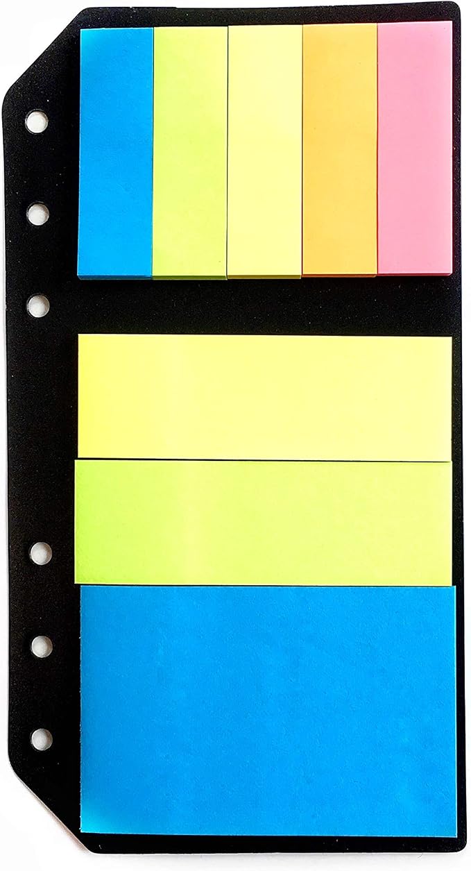 Zelten Refills/Loose Leaves for A6 Cover Ring Binder/Personal Organizer/Planner(A6 6 Holes, Sticker Index Tabs)
