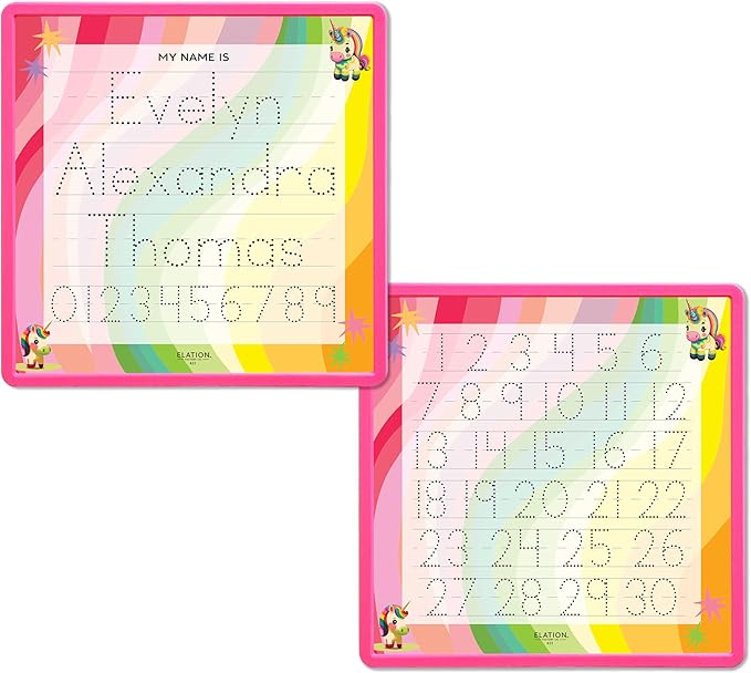 Kid's Name Tracing Board | Dry Erase Letter Tracing | Reusable Writing Practice Board | Personalized | Baby Unicorn Theme