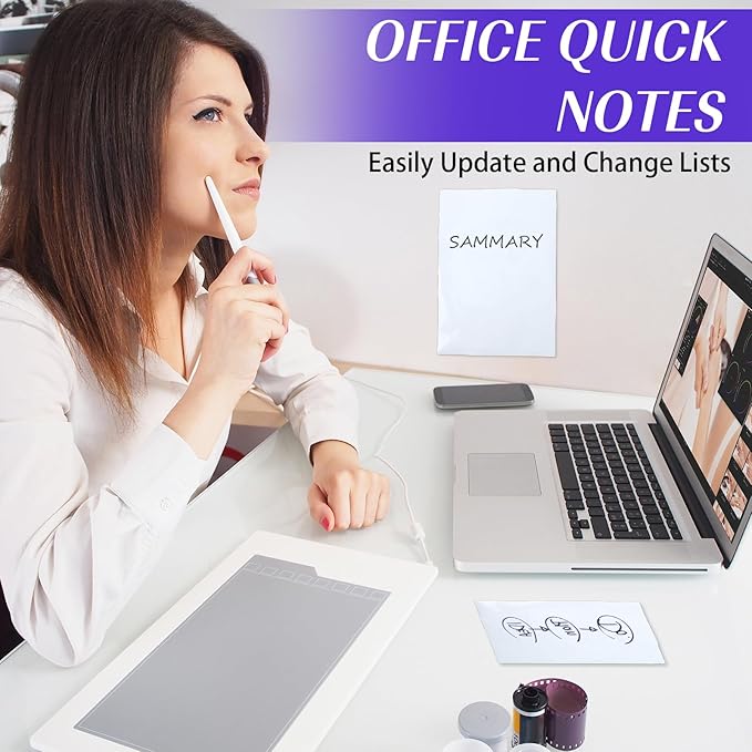 Qianyu 2 Pcs Dry Erase Board Sticker 8.3'' x 11.7'' Whiteboard Sticker Self-Stick Dry Erase Sheets Wallpaper Peel Stick New Stain Proof Dry Erase Stickers for Wall Desk Refrigerator Door Locker