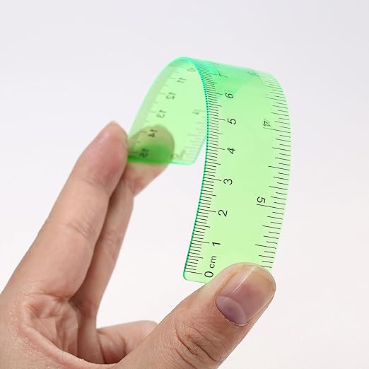 Ruler 6 Inch,Rulers for School,Rulers Bulk for Classroom,8 Pack for Kid Transparent Multicolor Rulder