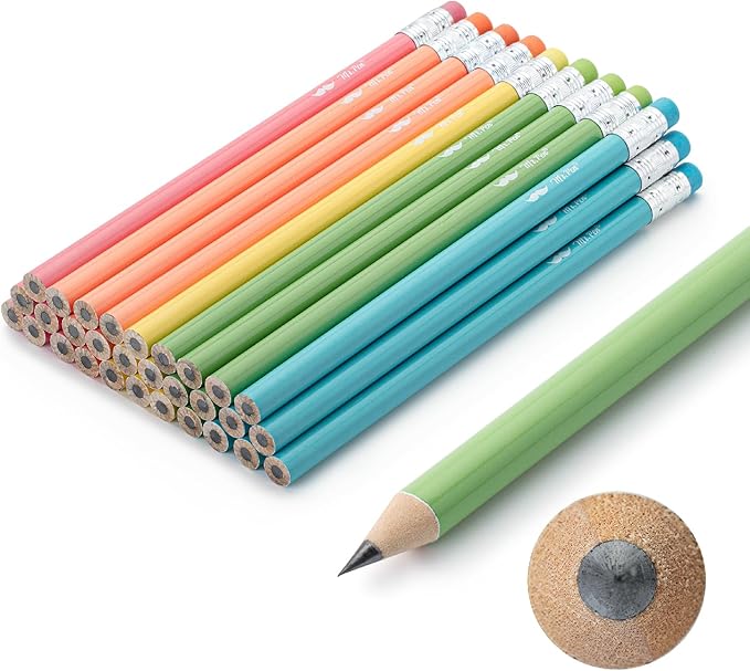 Mr. Pen- Jumbo Pencils, 30 Pack, Colorful Barrels, Smooth Black 2 HB Graphite Cores, Large Preschool Pencils, Smooth Writing Lead for Kindergarten, Kids and School Supplies