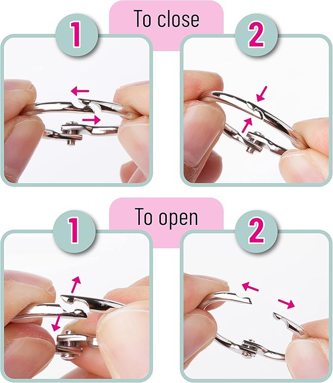 Mr. Pen- Loose Leaf Binder Book Rings, 1 Inch, 40 Pack, Metal Binder Rings for Index Cards, Keychains, School, Home, Office, Silver