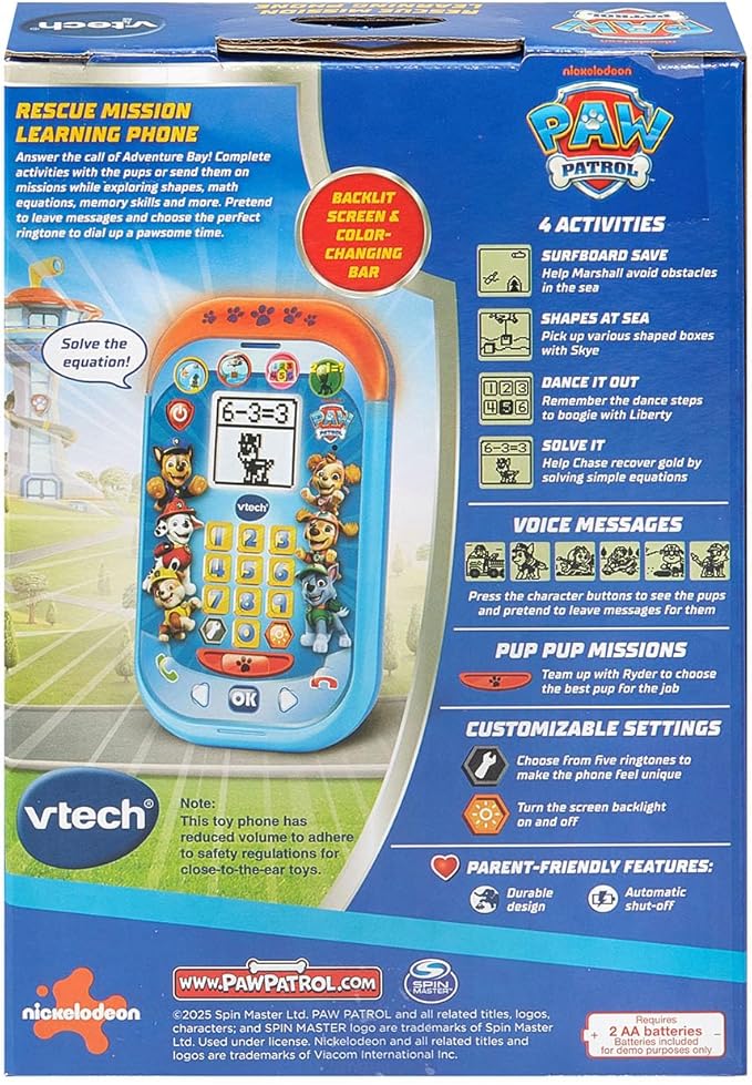 VTech PAW Patrol Rescue Mission Learning Phone
