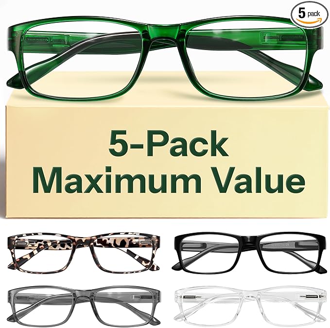 Gaoye 2.5 Professional Reading Glasses for All Day - FSA-HSA - Computer Readers with Blue Light Protection