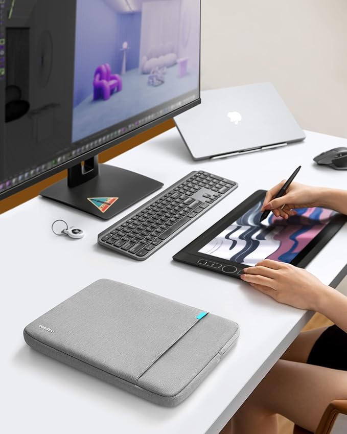 tomtoc 360° Protective Laptop Sleeve for 16-inch MacBook Pro M5 Pro/Max (2026) A3428 A3429, M4/M3/M2/M1 A3403 A3186 A2991 A2780, Water-Resistant MacBook Case Bag with Accessory Pocket Fits Dell XPS 16
