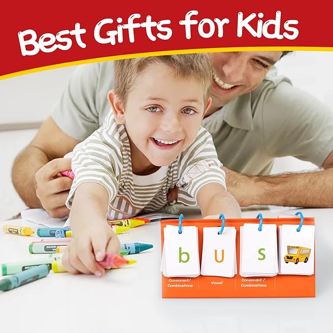 Alened Sight Words Flash Cards for Kindergarten, Phonics Flash Cards, CVC Word Games Pocket Chart, Classroom Learning Activities, Phonics Games for Reading, Speech Therapy Materials for Kids