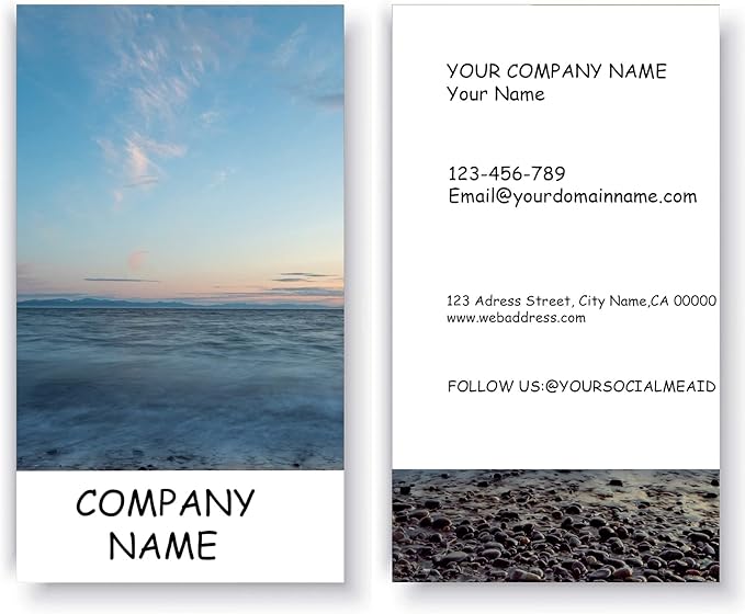 Premium Custom Business Cards 500 PCS, 3.5x2 inches Customizable Design with Luxurious Soft Texture All Business Designs cards No Additional Charge