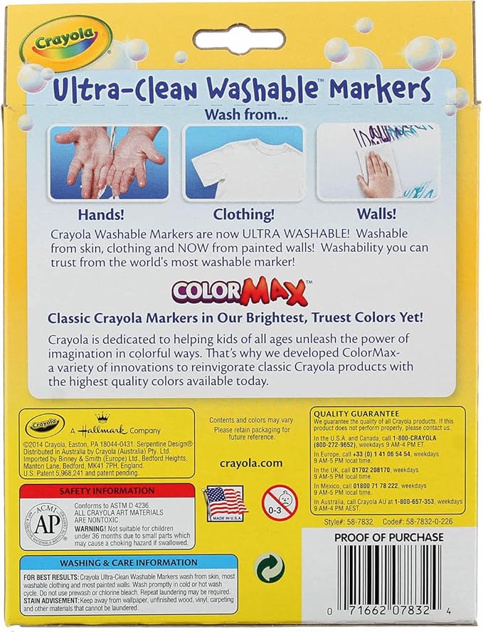 Washable Broad Point Markers (8/Set) [Set of 2]