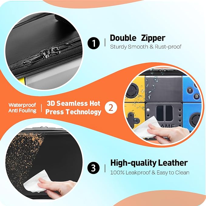 Kids Lunch Box for Boys,Game Console Insulated Lunch Bag for Kids,Leather Lunchbox for Boys,Waterproof Leakproof Portable Fits Most Bento Boxes