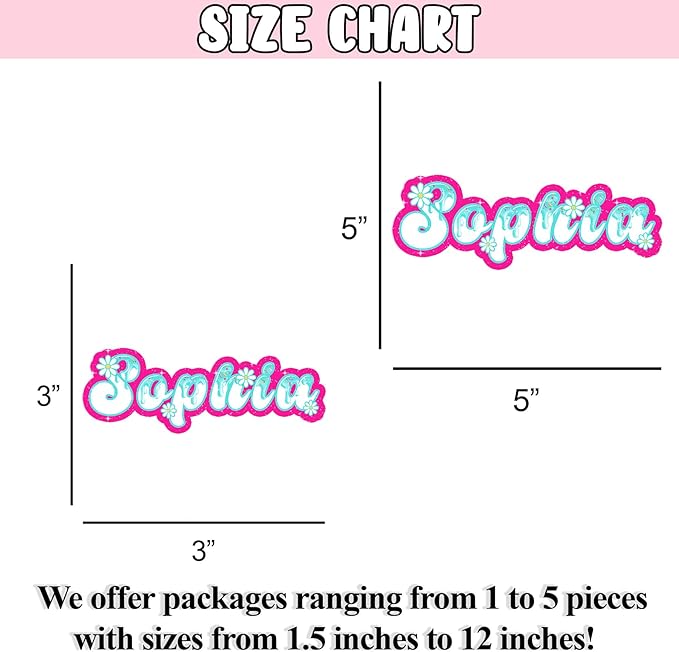 Custom Daisy Name Sticker Personalized Text Flower Floral Ice Cream Drip Aesthetic Decal Waterproof Die Cut Vinyl DTF Decal Unisex Gift for Laptop Helmet Car Cup Phone Tablet for Male Female