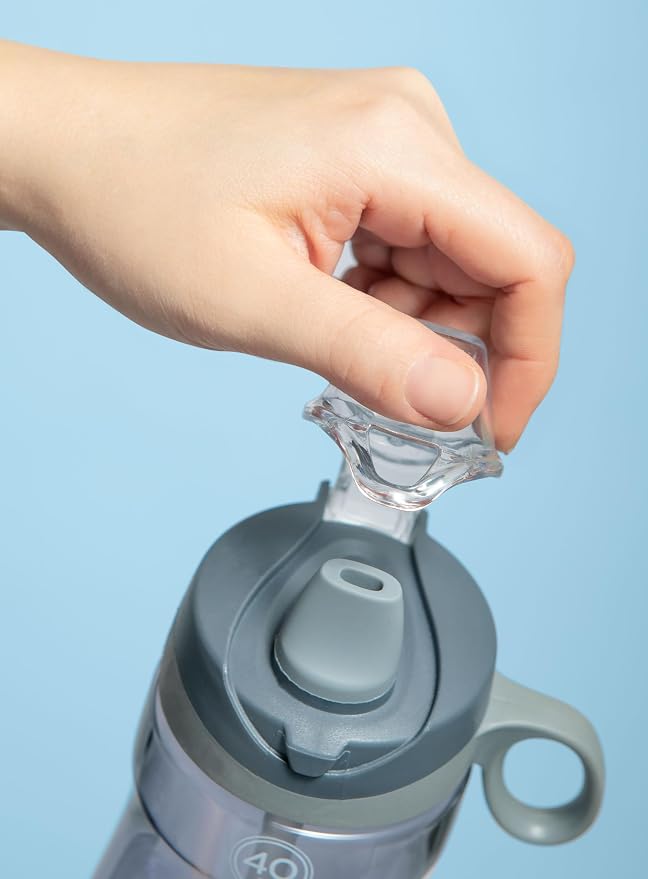 Pogo Plastic Water Bottle with Chug Lid and Carry Handle, Reusable, BPA Free, Dishwasher Safe, Perfect for Travel, School, Outdoors, and Gym, 18oz 32oz 40oz 64oz