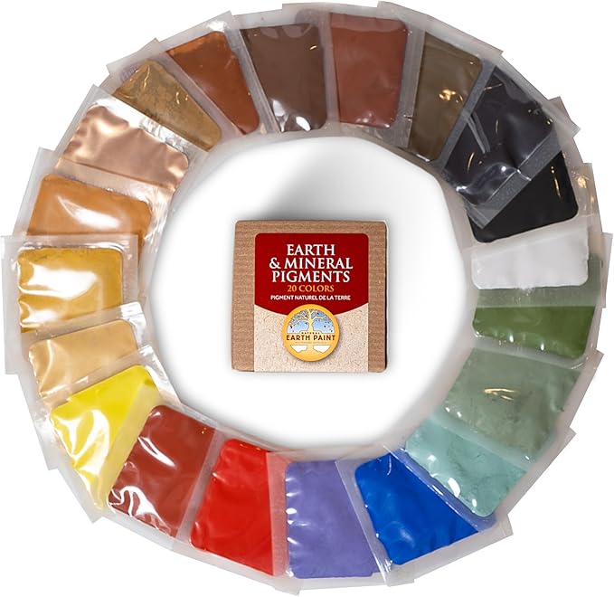 Natural Earth Paint Pigment Sample Pack – 20 Non-Toxic, Archival Earth & Mineral Pigments for DIY Paint – Eco-Friendly, Sustainably Sourced Colors – No Fillers or Additives