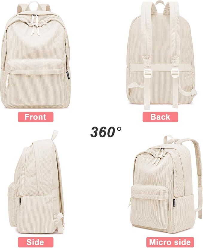 ZUBOND Backpack for School Girls and Boys, Lightweight School Bookbag for Teens, College Students Women & Men, Cute Large Laptop Backpack Fits 17.3 Inch Notebook