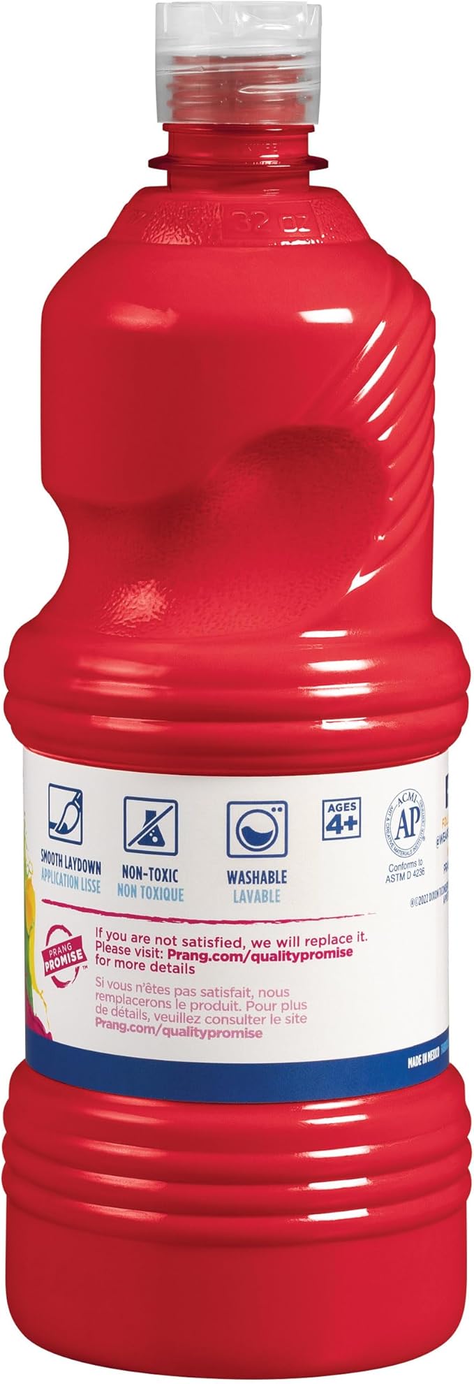 Prang Washable Tempera Paint, Red, 32 Oz., 1 Count